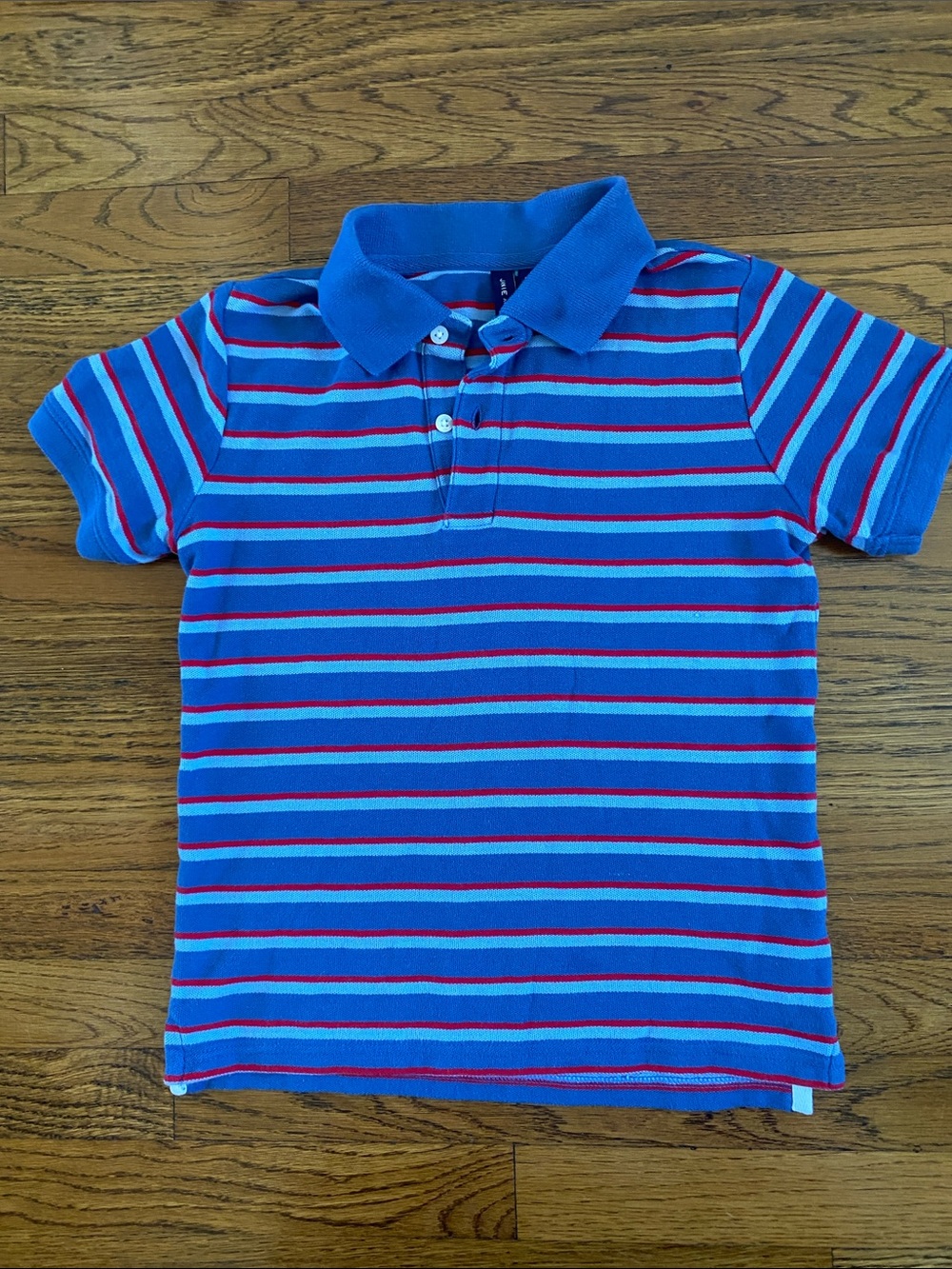 Janie and Jack Boys Blue Stripe Polo Shirt Size 7